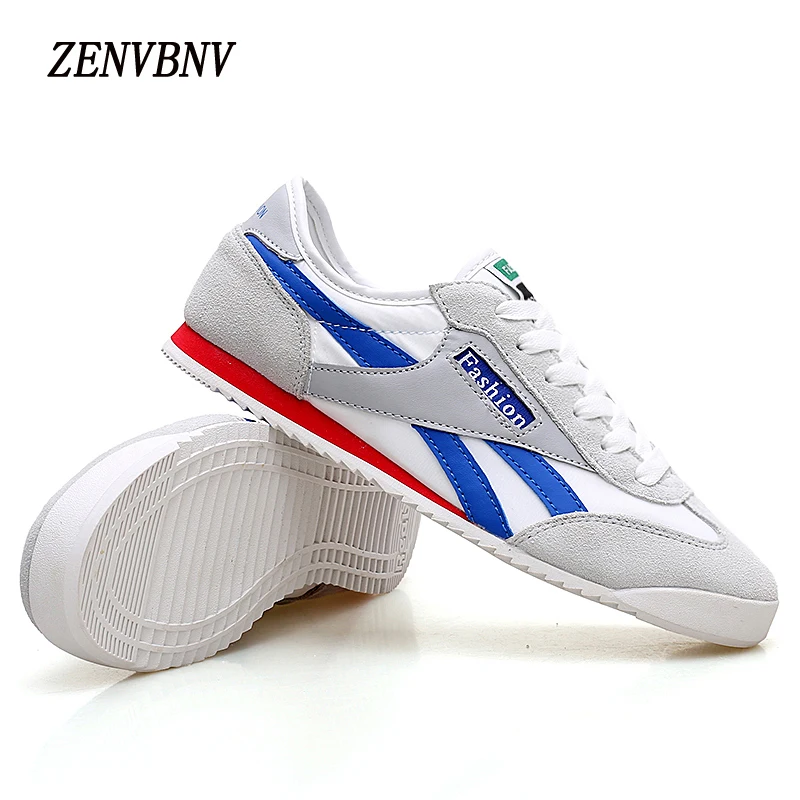 

ZENVBNV Men Casual Shoes Spring Summer Breathable Flock+Leather For Men Sneakers Male Forrest Gump Flats Unisex Shoes Zapatos