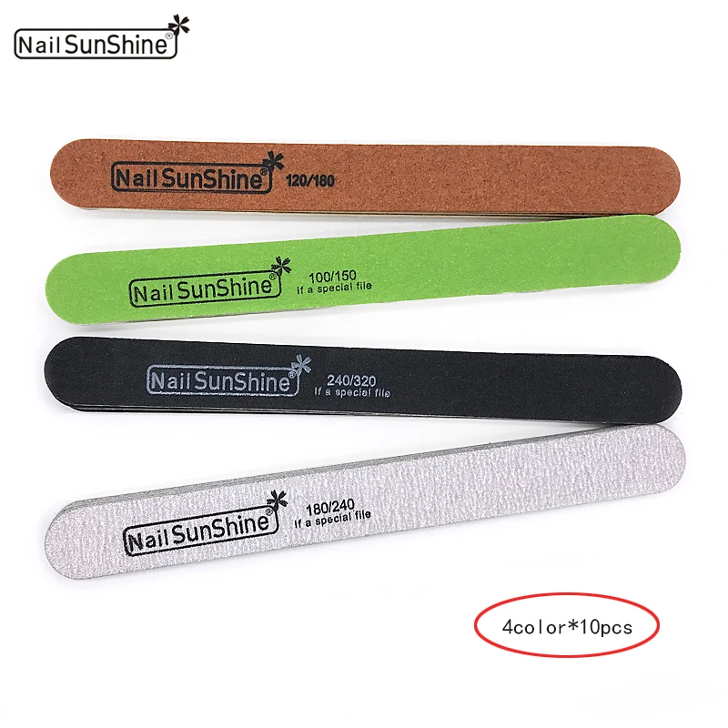 

40X Nail File 100/120/180/240 Sanding Buffer Block Pedicure Manicure Buffing Polish Beauty Tools Nail Art Care Tools Wholesale
