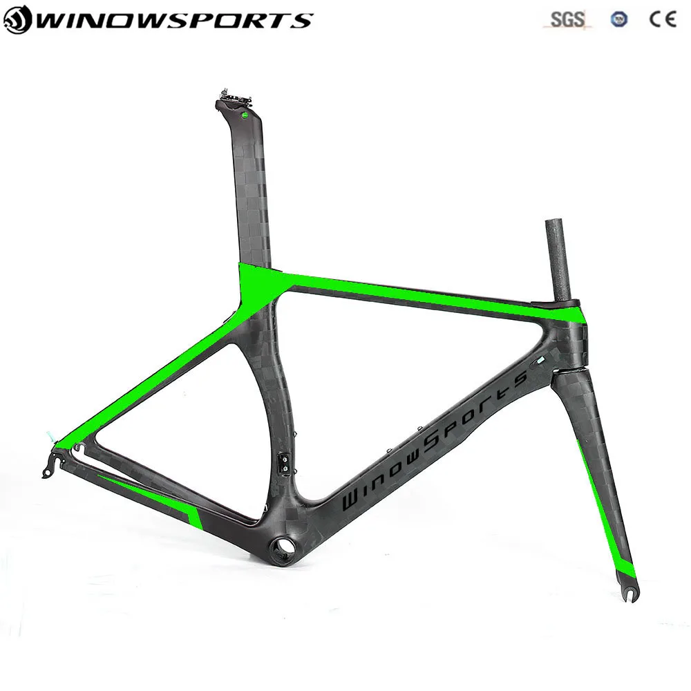 Clearance 2019 New Color Aero Road Racing Bike Frameset matte/glossy Di2 / mechanical racing carbon road frame cycling bicycle frameset 0