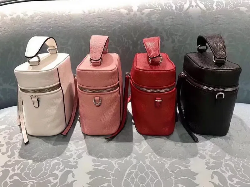 Neue Echtem Kosmetik Modell black Schnellste Taschen Aus Frauen Red Leder Schöner Mode white Flap pink wH5xqvYEx