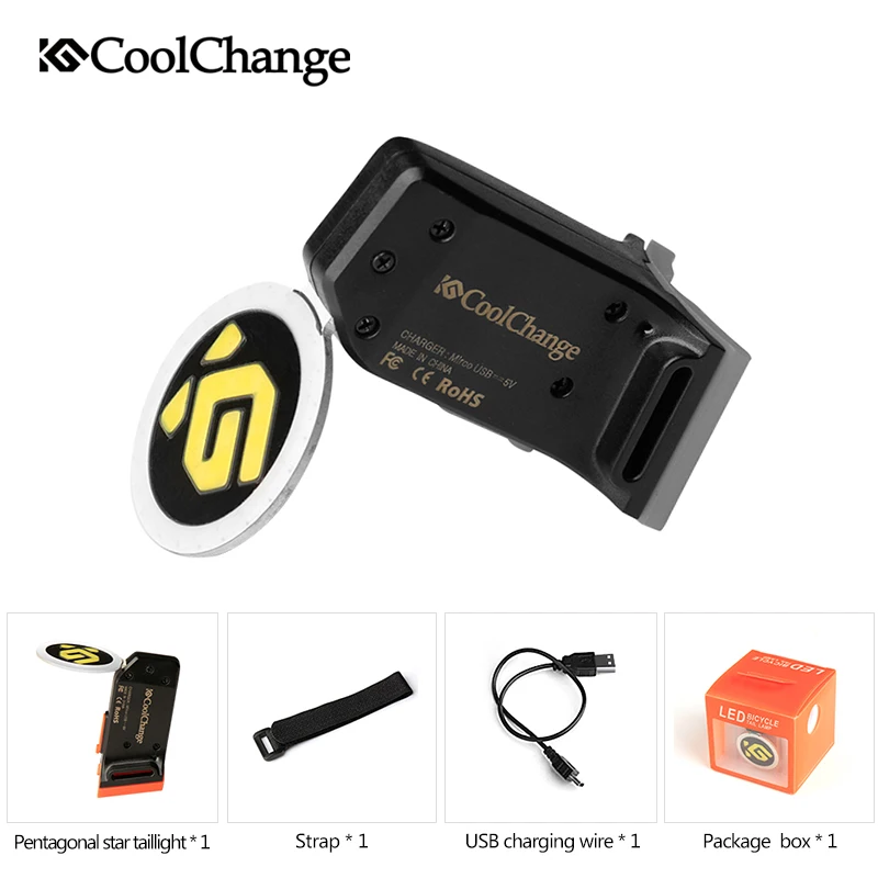 Perfect 2018 CoolChange Bicycle Light LED Bike Cycling USB Rechargeable Waterproof Safety Night Riding Rear Light Accessories 2 Perfect 2018 CoolChange Bicycle Light LED Bike Cycling USB Rechargeable Waterproof Safety Night Riding Rear Light Accessories 2