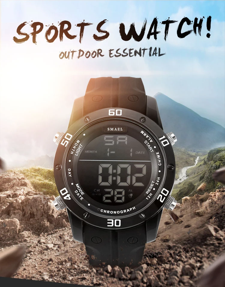 1.smael watch men water resistance