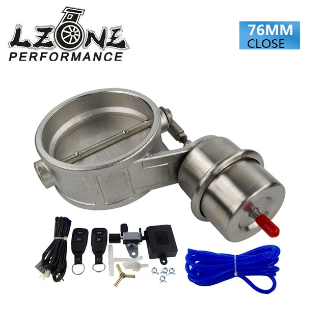 

LZONE - Exhaust Control Valve With Vacuum Actuator Cutout 3" 76mm Pipe CLOSED with ROD with Wireless Remote Controller Set