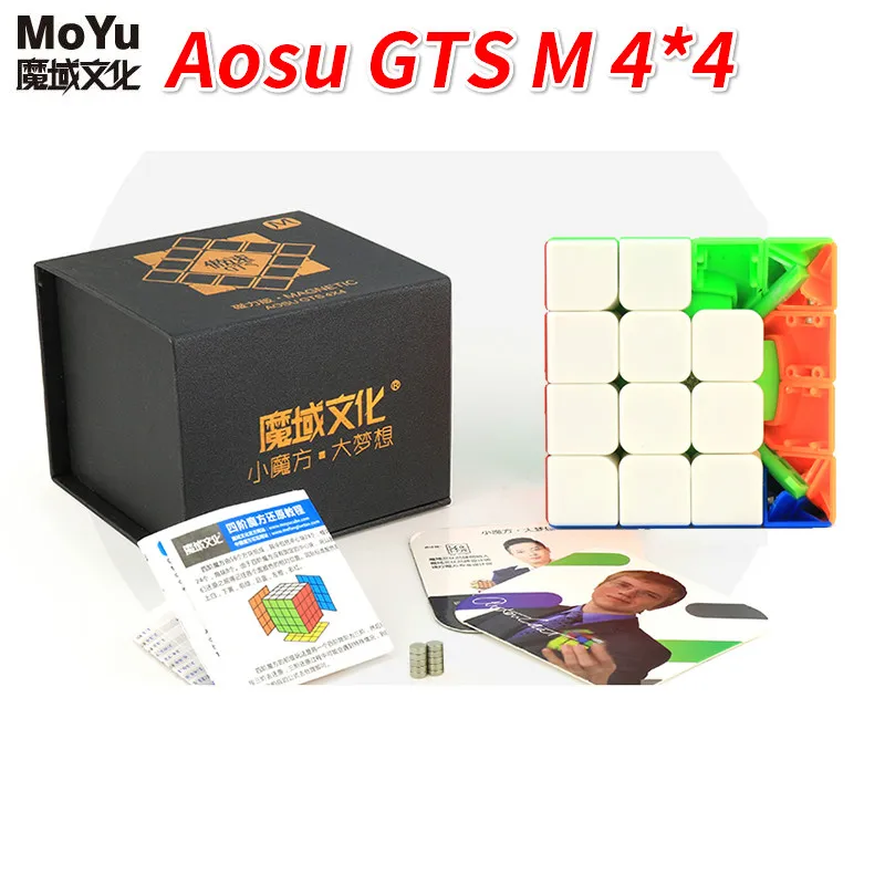 

Moyu Aosu GTS M 4x4x4 SpeedCube Magnetic 4Layers 6.2cm SpeedCube V1 Professional Magic Cube Toys For Children WCA Competition