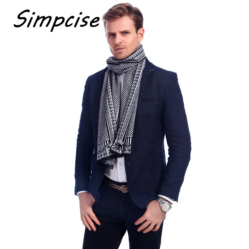 Adult Winter Scarf Scarves Men Cotton Blend Tartan Print Autumn New Fashion Men's Cachecol A3A18914