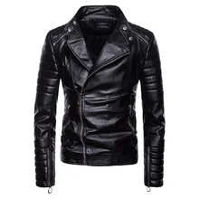 Brand men's clothing direct aowofs2018 men's classic diagonal pull leather high quality motorcycle leather jacket leather jacket