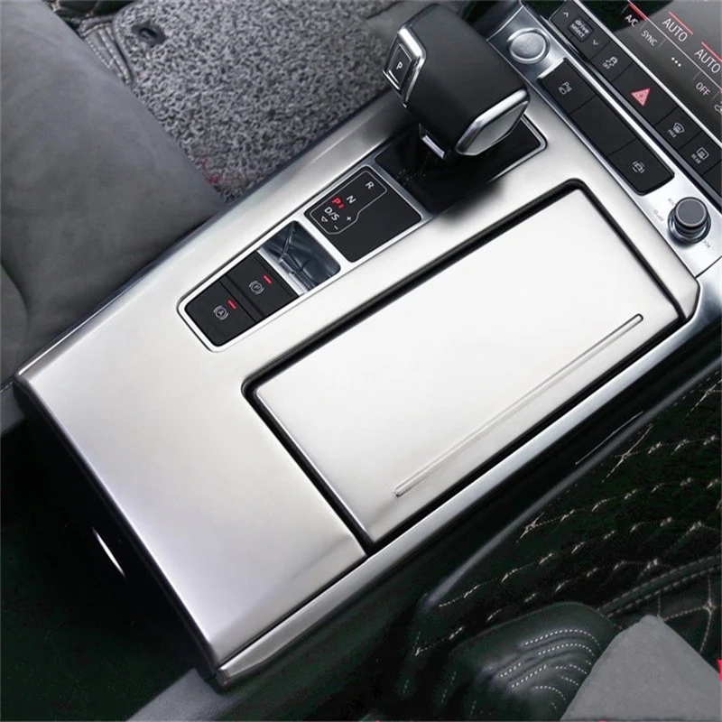 

WELKINRY car auto cover For Audi A6 C8 2019 ABS chrome stick gear shift level base pedestal trim