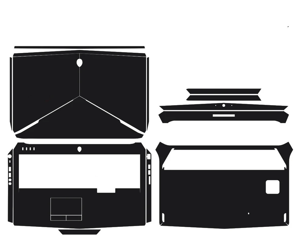 KH ноутбук из углеродного волокна кожаная наклейка Защитная пленка для Alienware 17 R3 R2