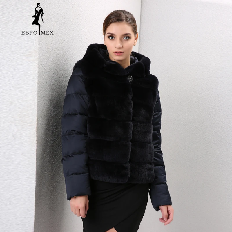 Blue autumn and winter women real fur rex rabbit jacket Fashion style rex rabbit fur coat Down jacket style fur Blue autumn and winter women real fur rex rabbit jacket Fashion style rex rabbit fur coat Down jacket style fur
