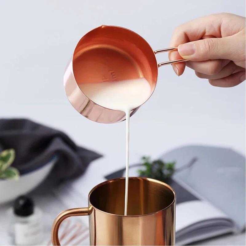 

4Pcs/set Rose Gold Measuring Cup Sets Stainless steel Kitchen Baking Measuring Spoons ScoopFor Coffee Tea Cuchara dosificadora