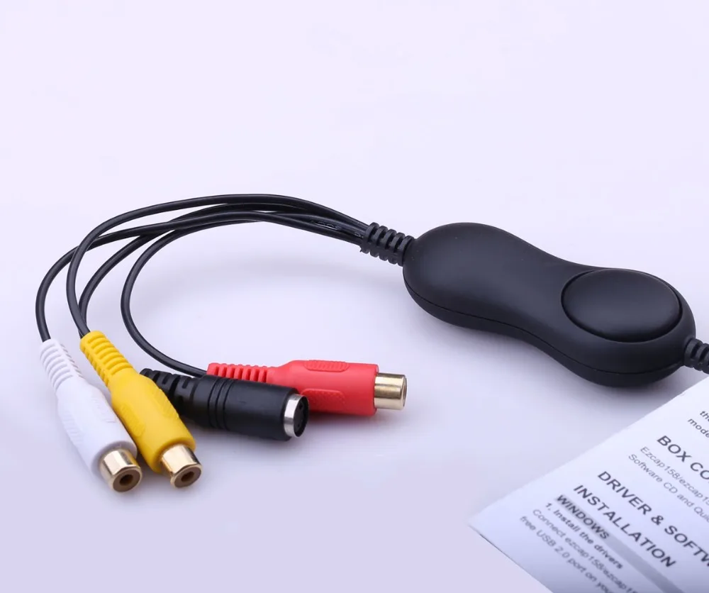 Ezcap 158 USB Аудио Видео Захват аналоговая запись видео для XBOX PS3 VHS Windows MAC win10 OBS Vmix