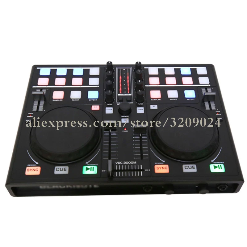 Pro Phone DJ Controller to Audio Mixing Console Sound Mixer with MIDI