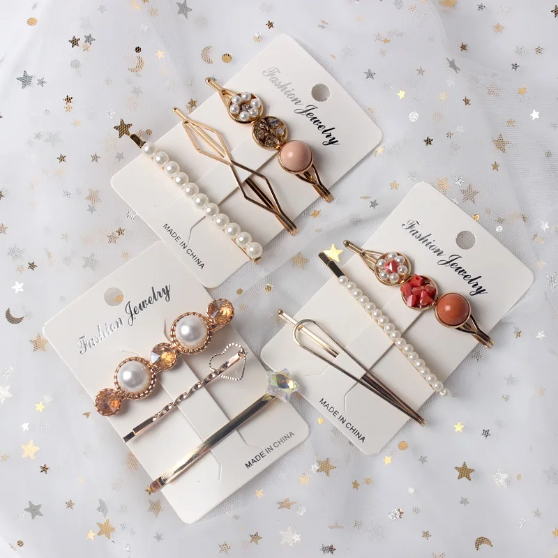 3PCS Girls Pearl Hair Clip Fashion Metal Hair Clips Barrette Stick Women Bobby Hair Pins Hair Styling Accessories for Wedding 3PCS Girls Pearl Hair Clip Fashion Metal Hair Clips Barrette Stick Women Bobby Hair Pins Hair Styling Accessories for Wedding