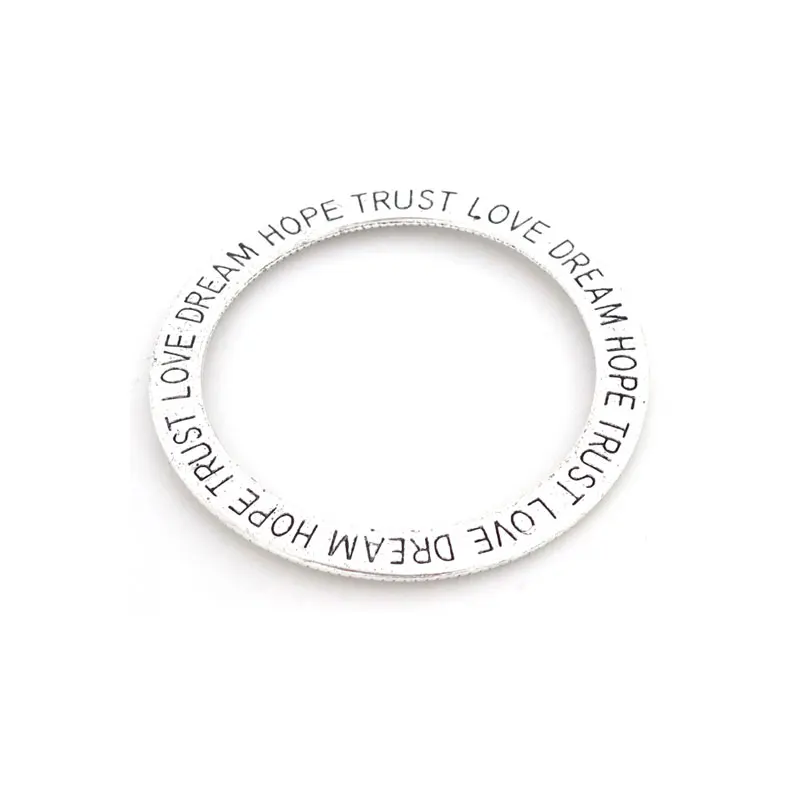 30 шт. Круглые Подвески Love Dream Hope Trust Words 35 5 мм Ожерелье для изготовления ювелирных