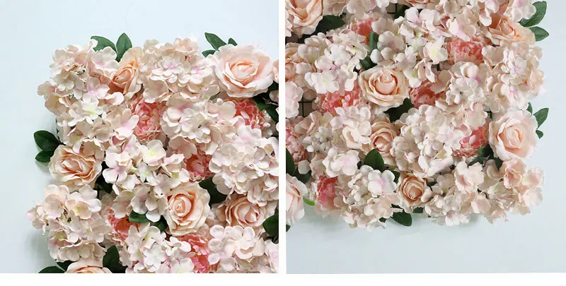 Flone Artificial Flower Row Hydrangea Rose Silk Flowers Wedding Flower Supplies Flower Wall Arches Wedding Party Backdrop Decor (13)