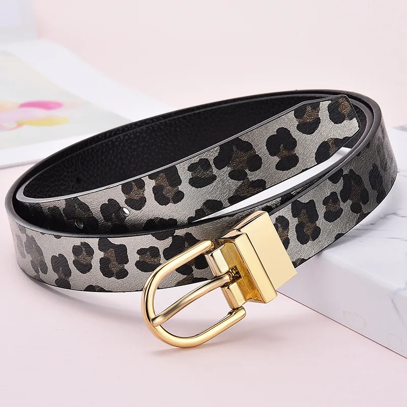 Women's Strap Casual All-match Women Brief Pu Leather Belt Women Strap Leopard Print Belts Top Quality Jeans Belt