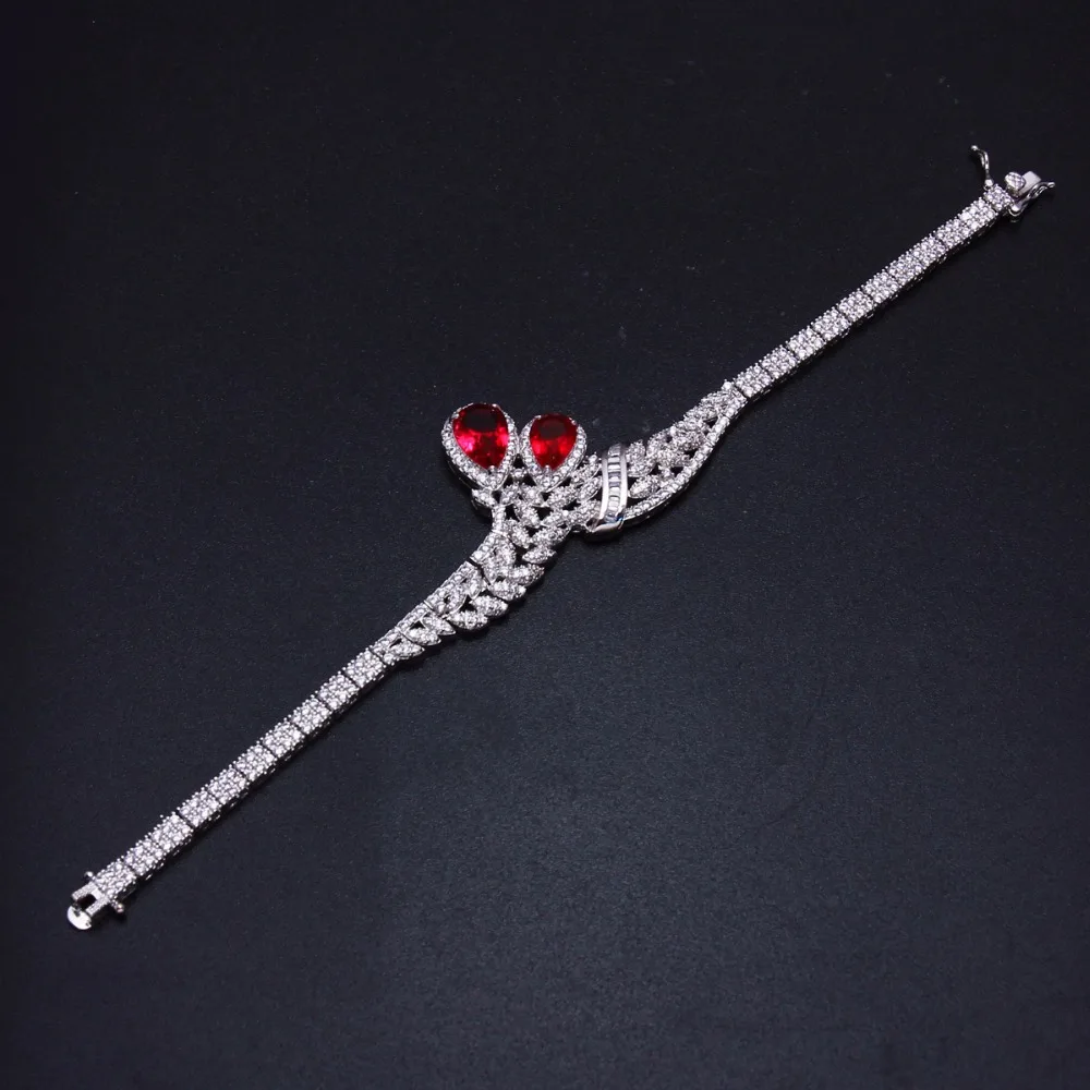 red diamond wedding jewelry sets (10)