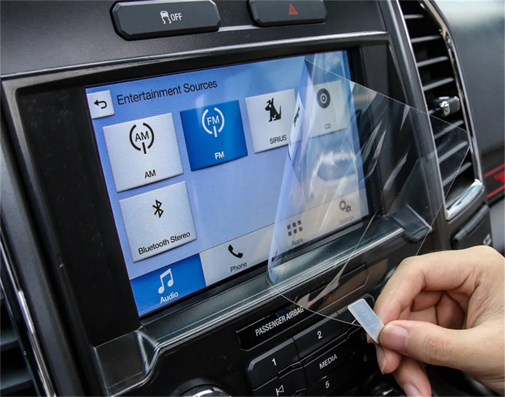 Защитный экран из закаленного стекла для навигатора Ford F150 2015 + нанопленка с GPS
