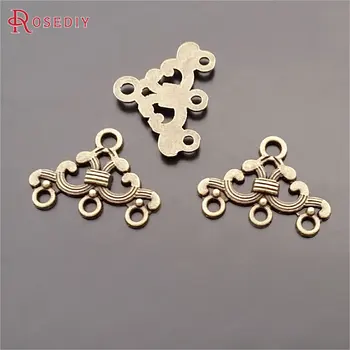 

(29524)50PCS 23x17MM Antique Bronze Zinc Alloy Earrings Connector Charms Diy Jewelry Findings Accessories Wholesale