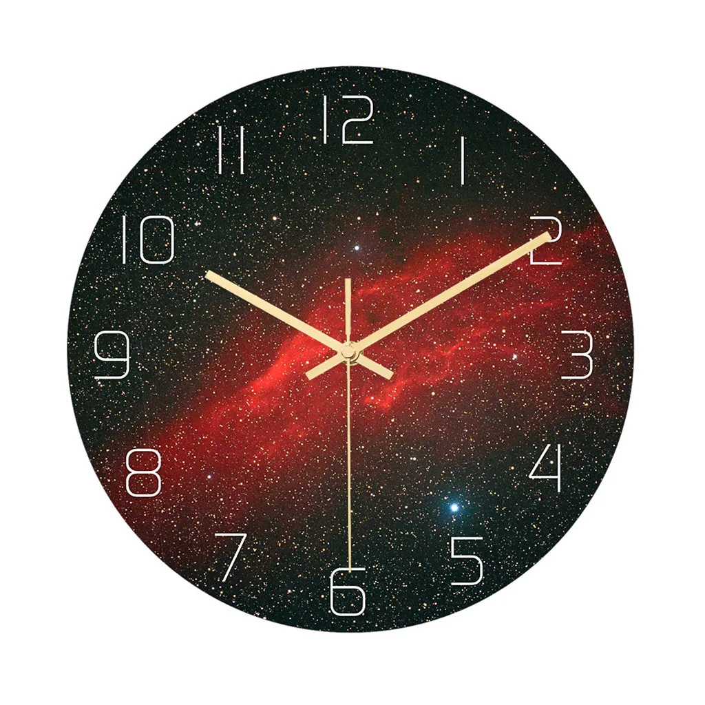 3D Звездная Вселенная настенные часы с фотографиями съемные светится в темноте часы исламские настенные часы дети спальня столовая Кофейня