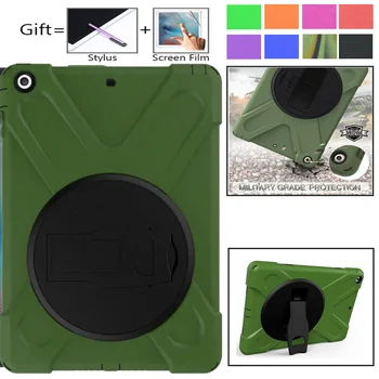 

For Apple New iPad 2017 Release 9.7 inch Holder Full Body Armor Shockproof Case Cover for 2017 iPad 9.7 A1822 A1823 Capa Funda