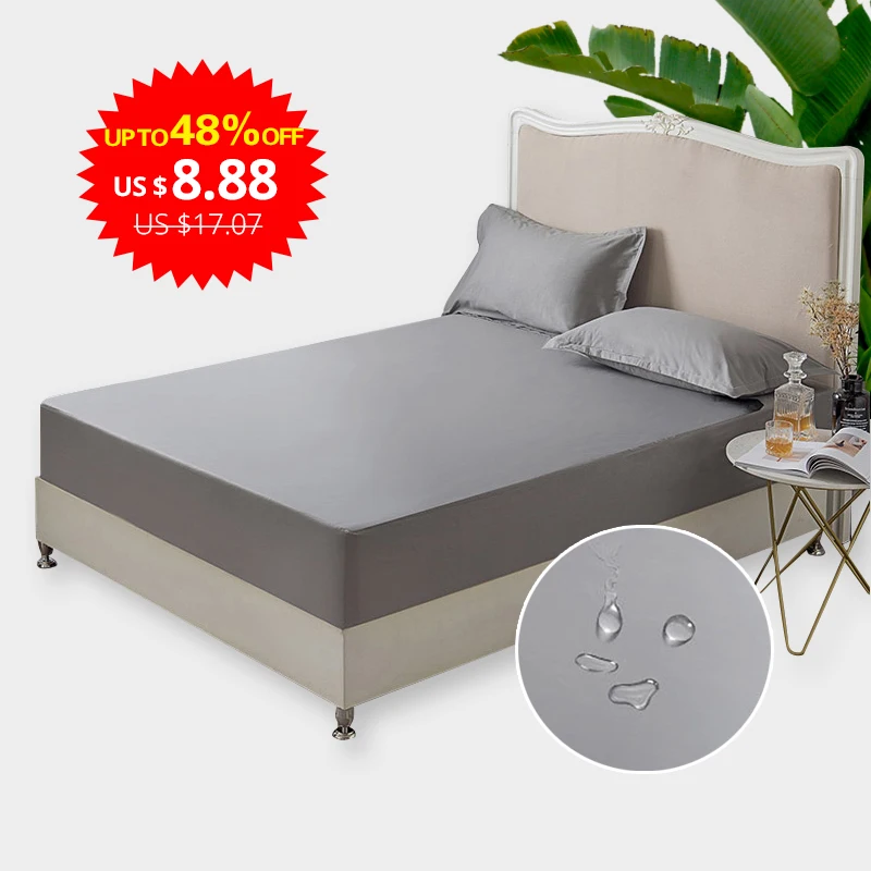 

100% Cotton Waterproof Mattress Cover All-inclusive Non-slip Soft Comfortable Mattress Protector For Quality Life 1 PC