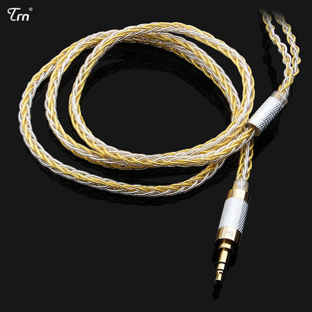 TRN 8 Core MMCX Cable 3.5mm 2.5mm Balance Plug for Shure SE215 SE535 ...
