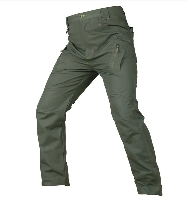 Камуфляжные тактические брюки для мужчин IX9 Rip-Stop водонепроницаемые военные брюки SWAT армейские брюки-карго с карманами камуфляжные брюки 4XL 5XL - Цвет: Army green