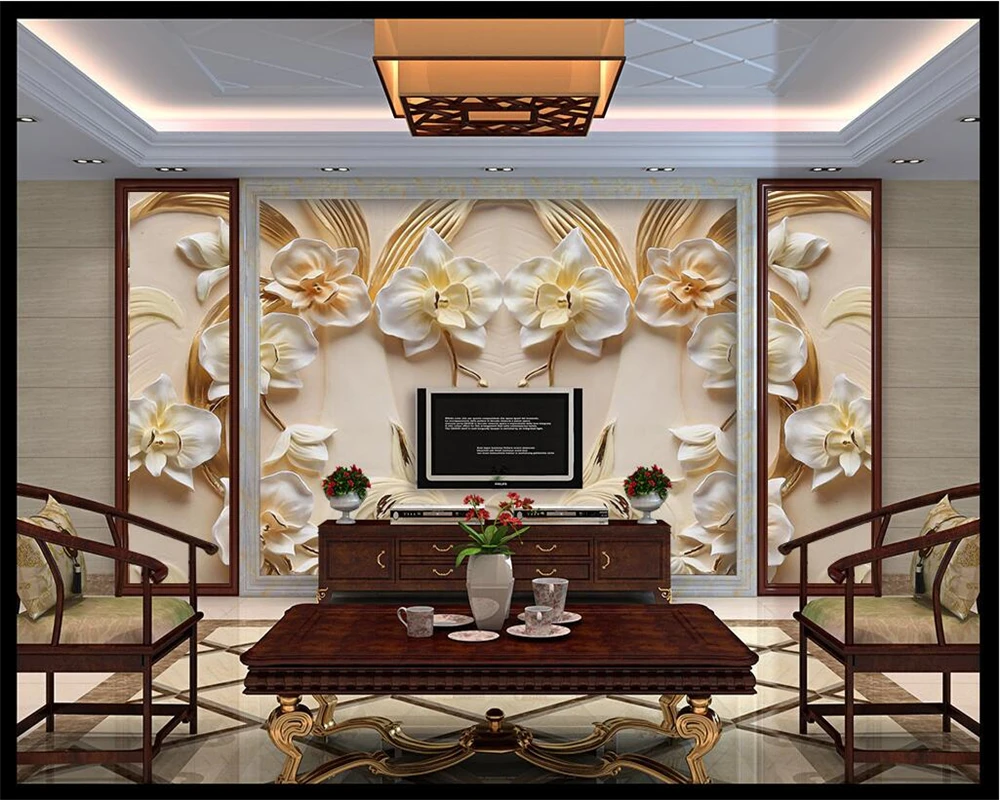 beibehang Custom Wallpaper 3D Butterfly Floral Backdrop 3D Sandstone Relief TV Background Wall Living Room Bedroom 3d wallpaper beibehang Custom Wallpaper 3D Butterfly Floral Backdrop 3D Sandstone Relief TV Background Wall Living Room Bedroom 3d wallpaper