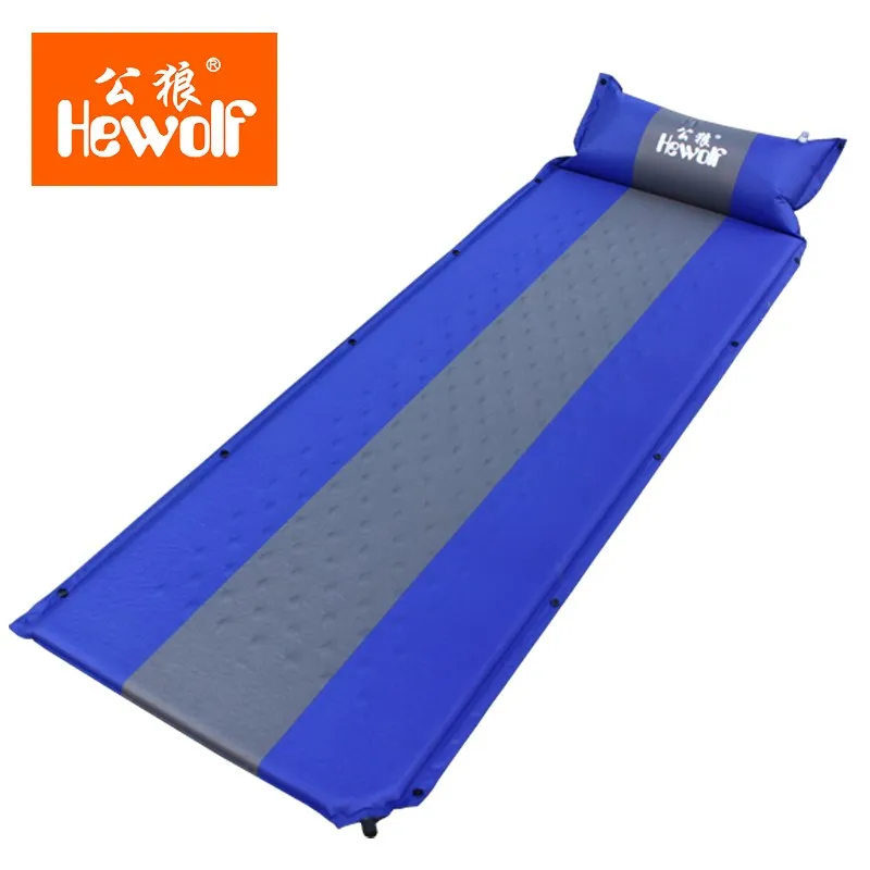 

Brand Hewolf Memory Sponge Camping Mat With Pillow Portable Beach Mat Self-Inflating Moistureproof Picnic Mattress Camping Mat