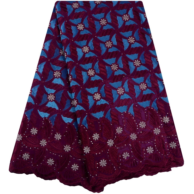 Швейцарские кружева для девочек вышитое хлопковое кружево ткань высокого качества африканская кружевная вуаль ткань для вечерние платье A1047