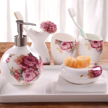 Керамическая креативная чашка для зубной щетки и полоскания комплект Европейский костяной фарфор принадлежности для ванной кружка чашка набор для ванной набор из пяти предметов подарок LO726430