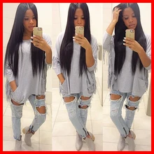 Silky straight human hair brazilian full lace wigs with baby hair blenched knots virgin hair lace front wig & full lace wig 1b#