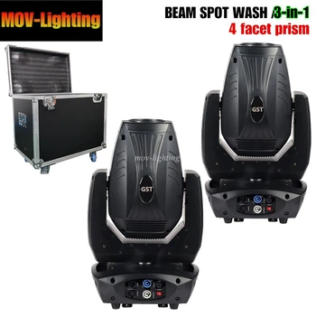 

flight case package Guangzhour 200W Led Moving Head BEAM SPOT WASH 3in1 Light Led DMX 512 Control Dj Diso Moving Heads lighting