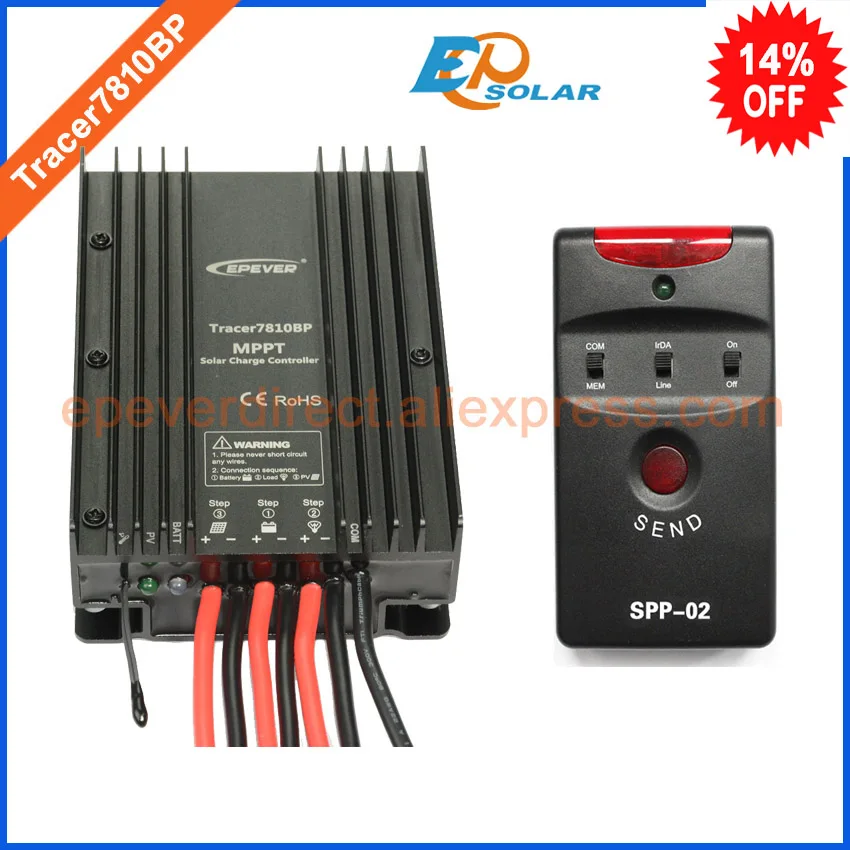 

Controller mppt 30A 30amp 12v 24v auto type solar regulator with spp-02 Tracer7810BP super parameter programmer