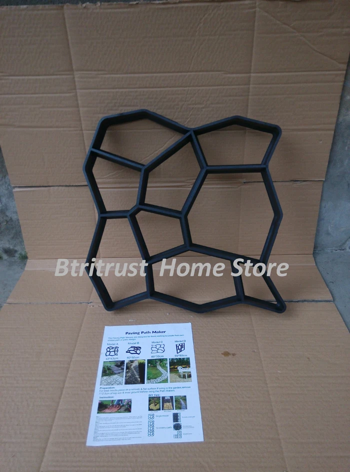 

50*50cm 5pcs/lot paver mold strong packing diy garden tool path-mate for your garden