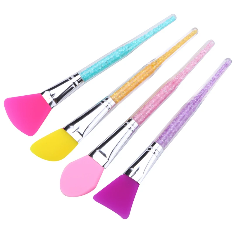 1 Pcs Silicone Rhinestone Mask Brush Sleep Mud Mask Brush Mixing Skin Care Cosmetic Applicator Women Makeup Brush Kit DIY Mask