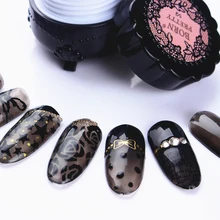 1 коробка полупрозрачные черные колготки гель черный шелк чулок гель/цвет DIY гель 5 г замочить от УФ-гель для дизайна ногтей