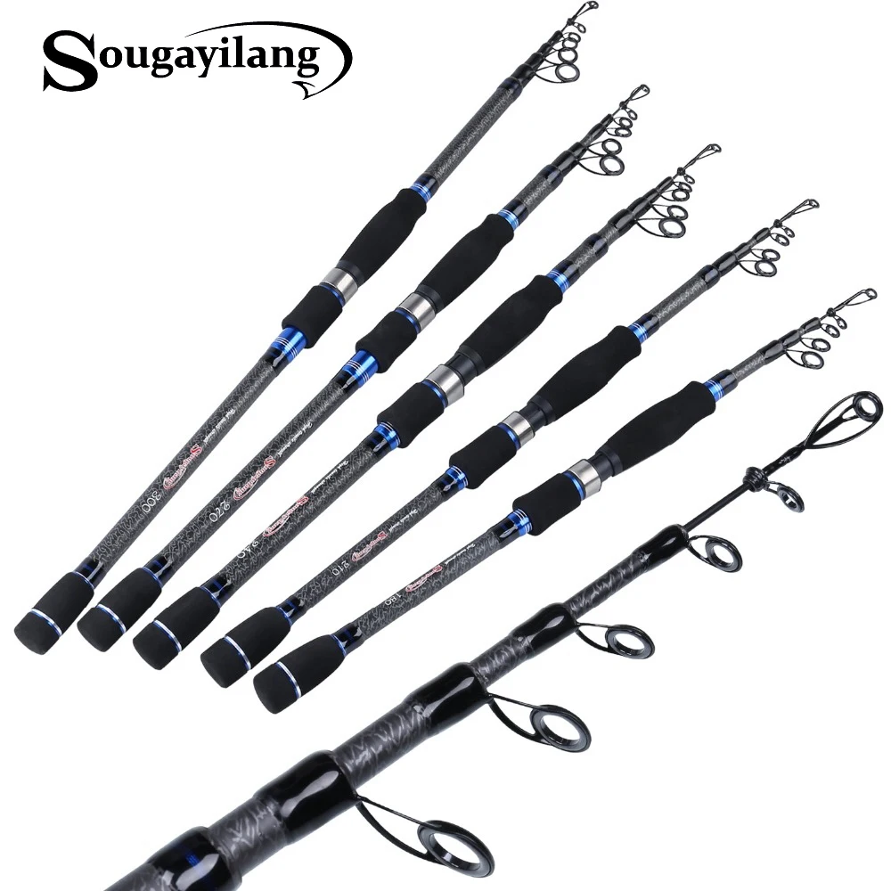 

Sougayilang 1.8m 2.1m 2.4m 2.7m 3m Spinning Fishing Rod Carbon M Power Telescopic Fishing Rod Carp Fishing Rod Fishing pole