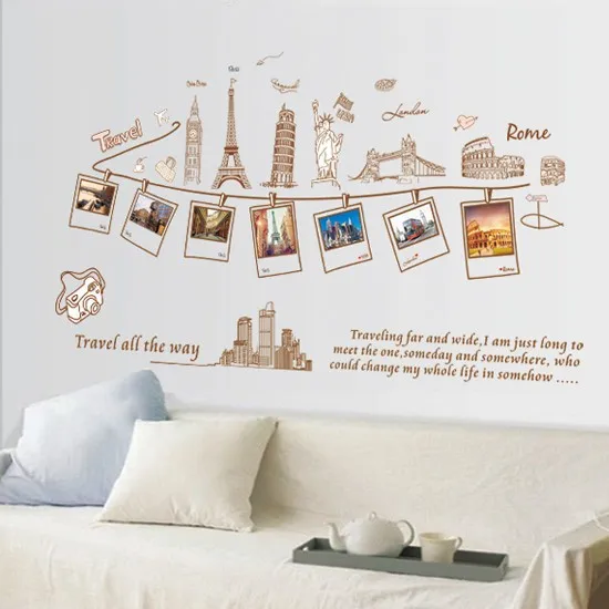 1 set fashion diy removable photo wall sticker travel memory home decor decoration art - Travel Home Decor 1 set fashion diy removable photo wall sticker travel memory home decor decoration art - Travel Home Decor