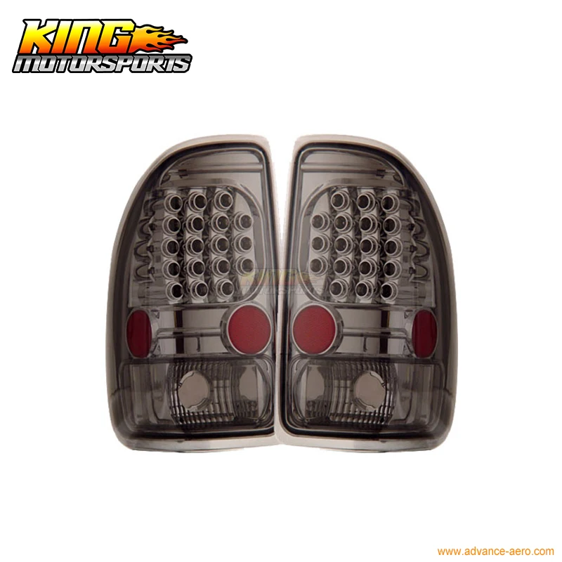 For 1997 2004 Dodge Dakota LED Tail Lights Smoke Lamps Pairs USA