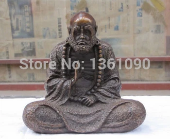

xd 001280 8"Tibet Copper bronze Sculpture Dharma ancestors Bodhidharma Master Of Zen Tamo