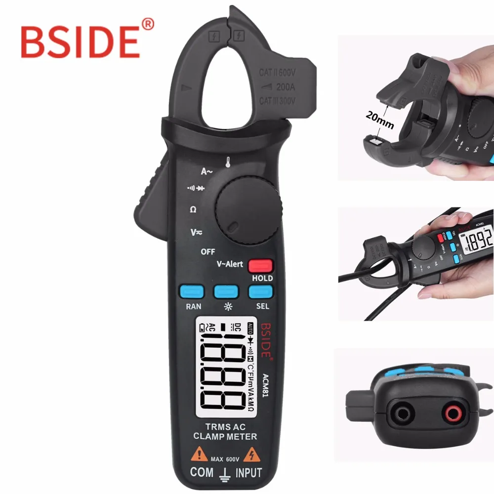 

BSIDE ADMS6 Smart Digital Multimeter True-RMS 6000 Counts Autoranging Multimetro Voltage Current Resistance Frequency Tester