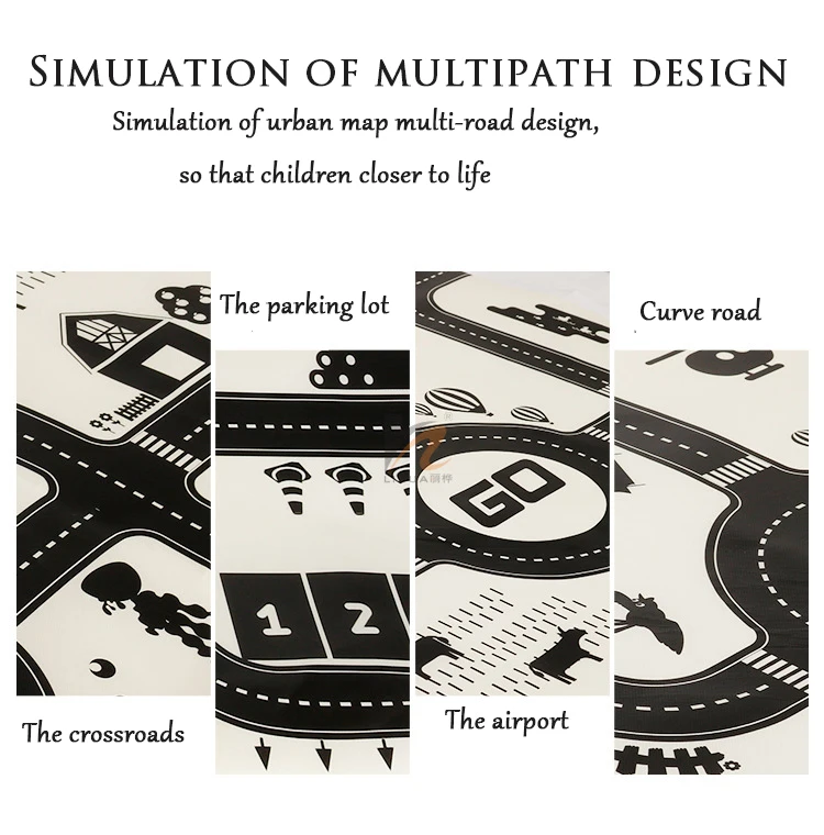 130 см X 100 см детская карта дорожного движения, парковочная карта, дорожный знак, парковочная площадка, городская сцена, диаграмма, хобби, фигурки, игрушки для детей