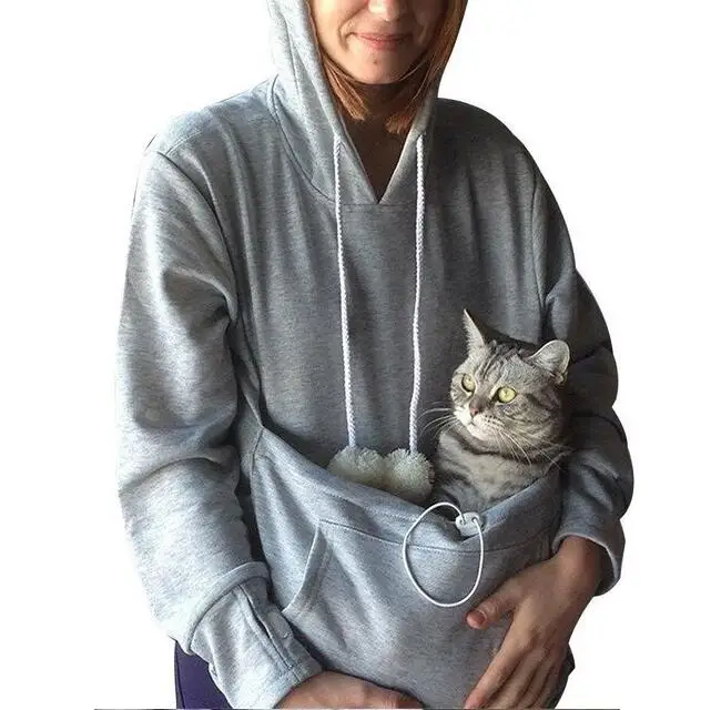 sweater with cat pocket