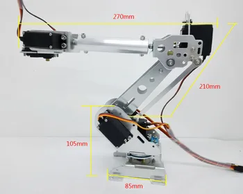 

DLT718 Robot Arm 6-Axis 6 Dof Manipulator Industrial Educational Robot Arm + 6 Servos