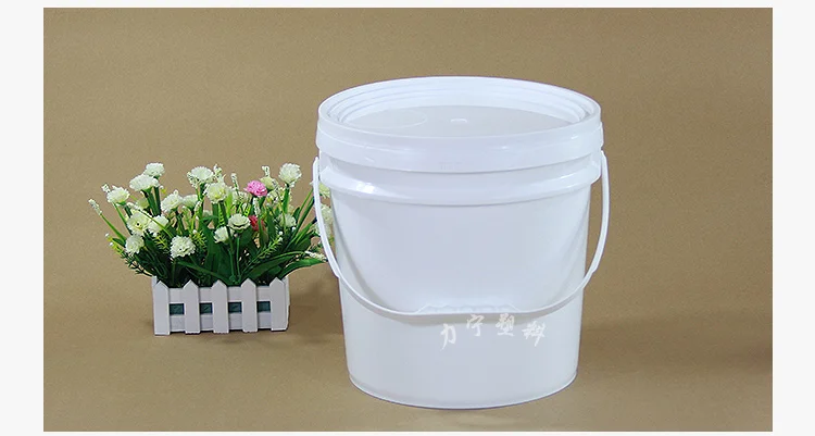 14 liter Polypropylene plastic bucket with Lid Home Food,toy,garbage storage container paint packaging bucket food grade 1PCS