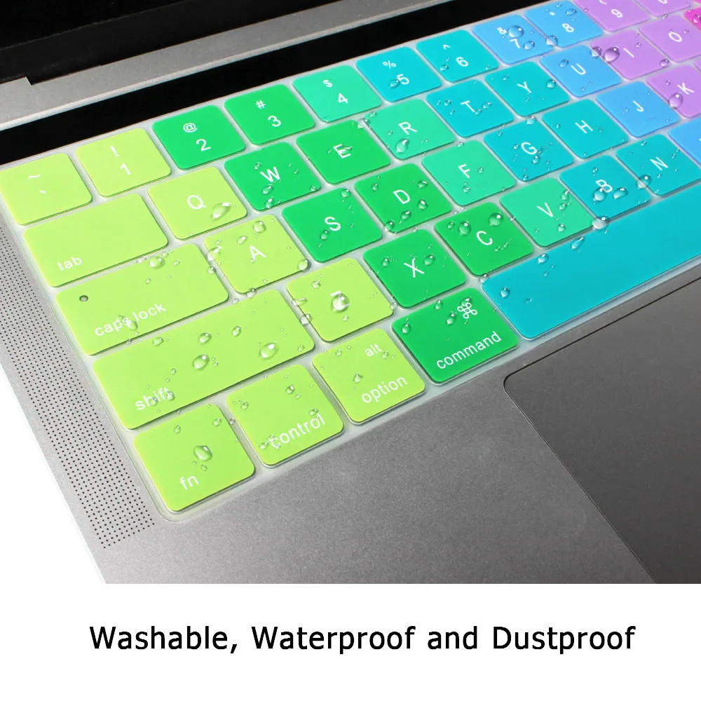 Новая версия США силиконовая клавиатура чехол для Macbook Pro 13 15 с сенсорной панелью A1706 A1707 A1989 A1990 выпуска
