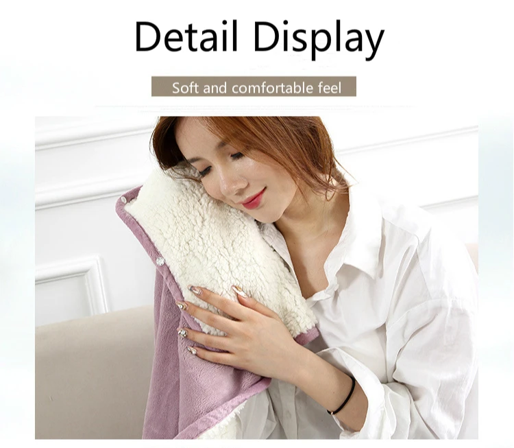 New Wearable Functional Blanket Coral Fleece Air Conditional Double Lamb Fur Sofa Cover Sweatshirt Office Shawl Blanket