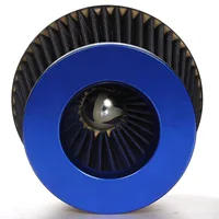 JX-LCLYL Универсальный Автомобильный воздухозаборника фильтр Индукционная комплект Высокое Мощность спортивные сетки конуса синий